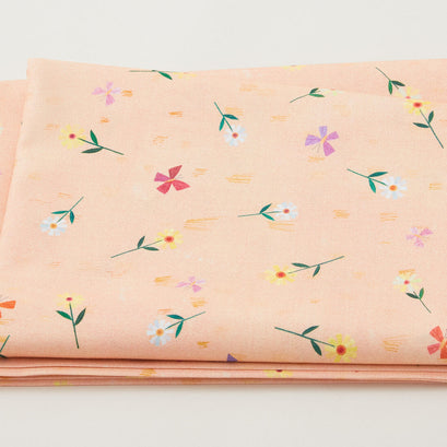 Enchanted Unicorn - Forest Floral Peach 2 Yard Cut