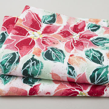 Widebacks - Holiday Floral Red 108" Wide 3 Yard Cut