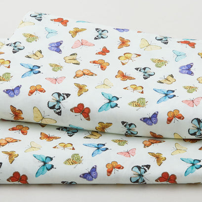 Widebacks - Lots of Butterflies Cream 108" Wide 3 Yard Cut