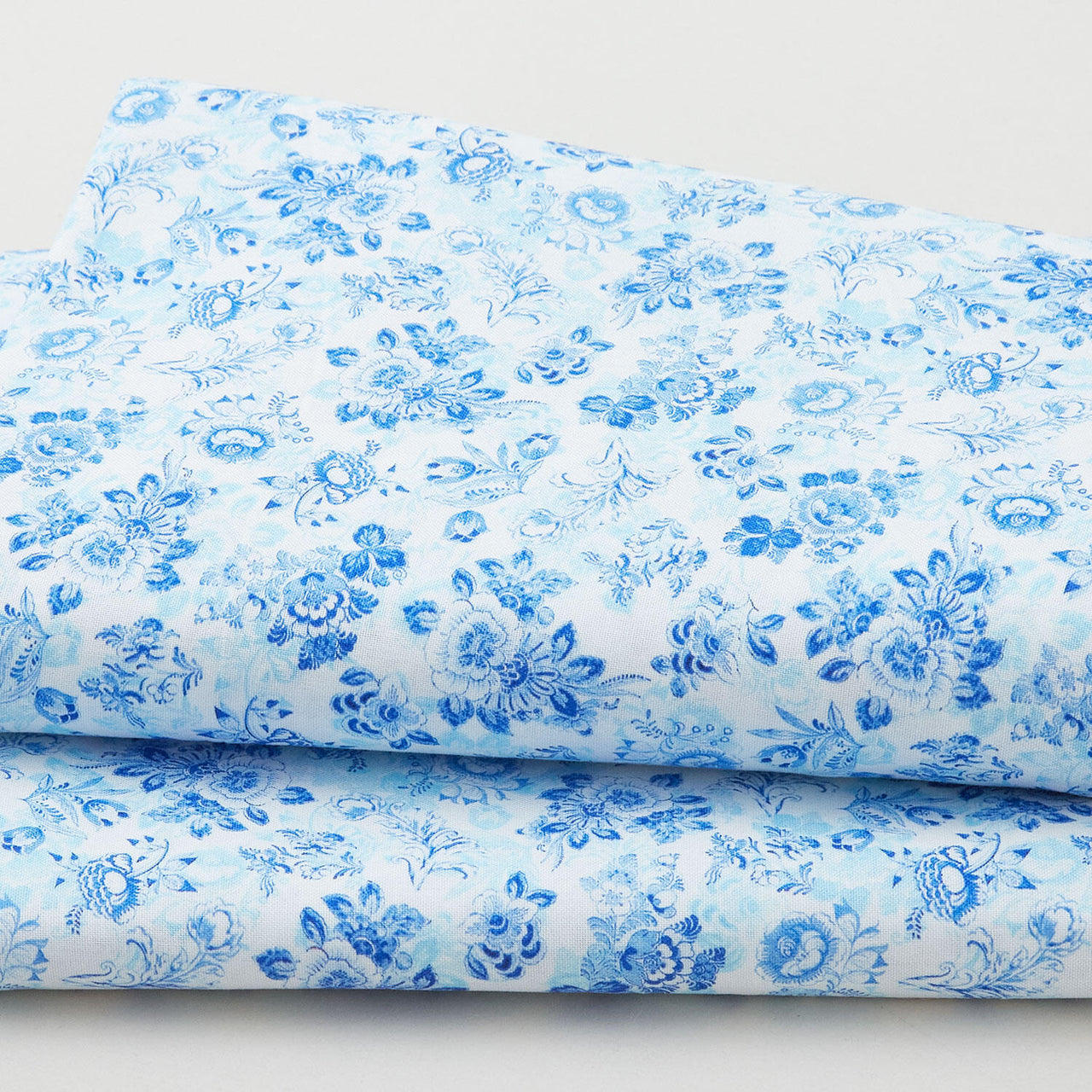 Widebacks - Delft Floral Blue 108" Wide 3 Yard Cut