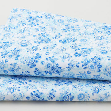 Widebacks - Delft Floral Blue 108" Wide 3 Yard Cut