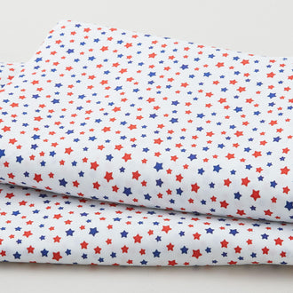 Widebacks - Itty Bitty Stars White 108" Wide 3 Yard Cut