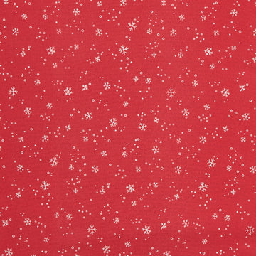 Dancing Snowflakes - Red 108" Wide 3 Yard Cut