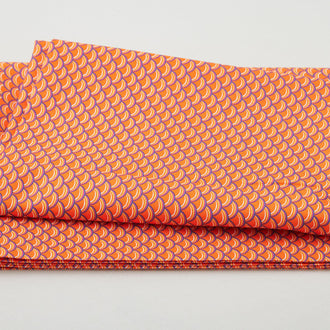 Koi Pond - Rainbow Scallops Orange 2 Yard Cut