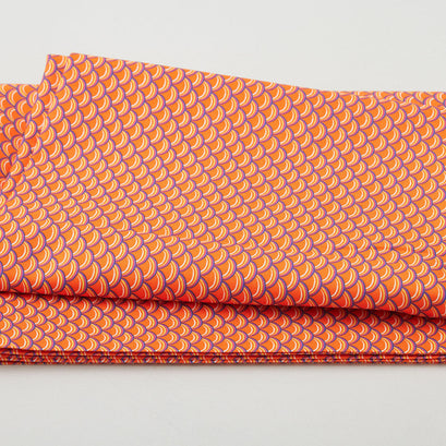 Koi Pond - Rainbow Scallops Orange 2 Yard Cut