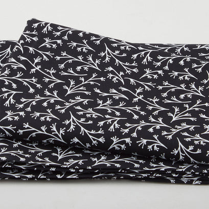 Black & White - Little Wisps Black 2 Yard Cut