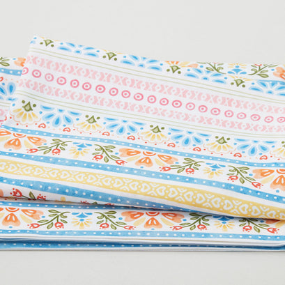 Fiesta - Party Stripe White 2 Yard Cut