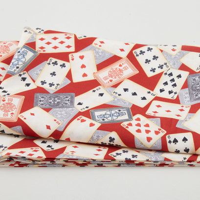 Game On - Playing Cards Red 2 Yard Cut