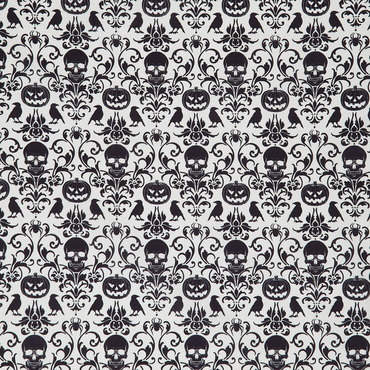 Boo-tiful - Spooky Damask Cream Yardage
