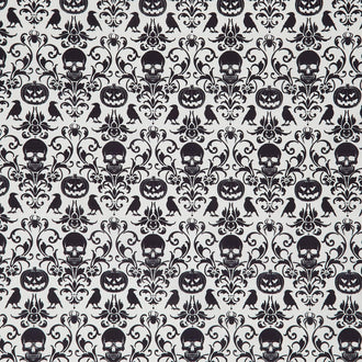 Boo-tiful - Spooky Damask Cream Yardage