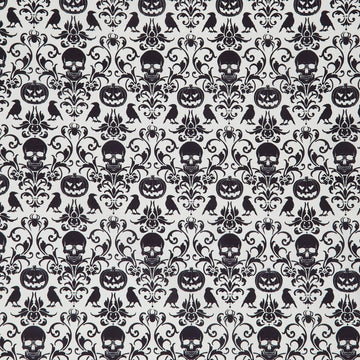 Boo-tiful - Spooky Damask Cream Yardage