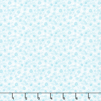Sunshine And Sandcastles - Mono Wildflowers Blue Yardage