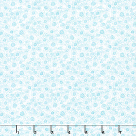 Sunshine And Sandcastles - Mono Wildflowers Blue Yardage