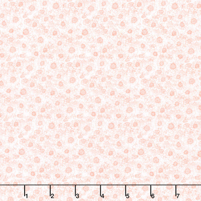 Sunshine And Sandcastles - Mono Wildflowers Blush Yardage