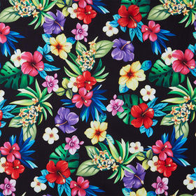 Let's Get Tropical - Aloha Black Yardage