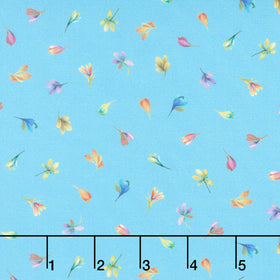 Color Crush - Flamboyant Florets Blue Yardage