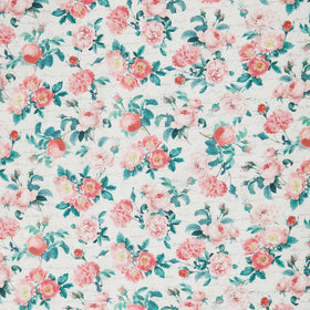 Vintage Perfumery - Heirloom Roses Coral Yardage