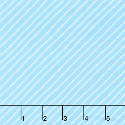 Most Wonderful Time Of The Year - Peppermint Candy Stripe Blue Yardage
