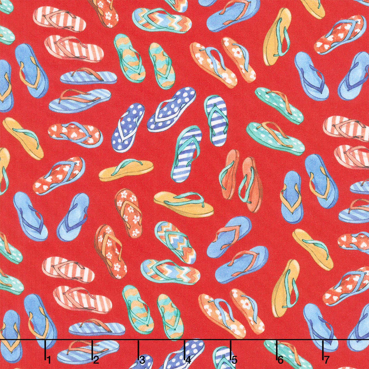 Sea La Vie - Thongs Red Yardage