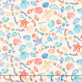 Sea La Vie - Shell-ebrate Cream Yardage