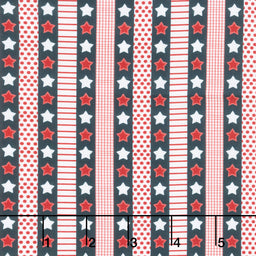 Americana Baby - Star Stripe Indigo Yardage