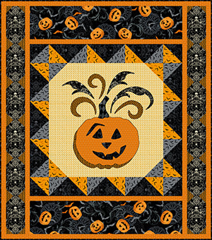 Magic Pumpkin Quilt, Pillow and Flag Bunting