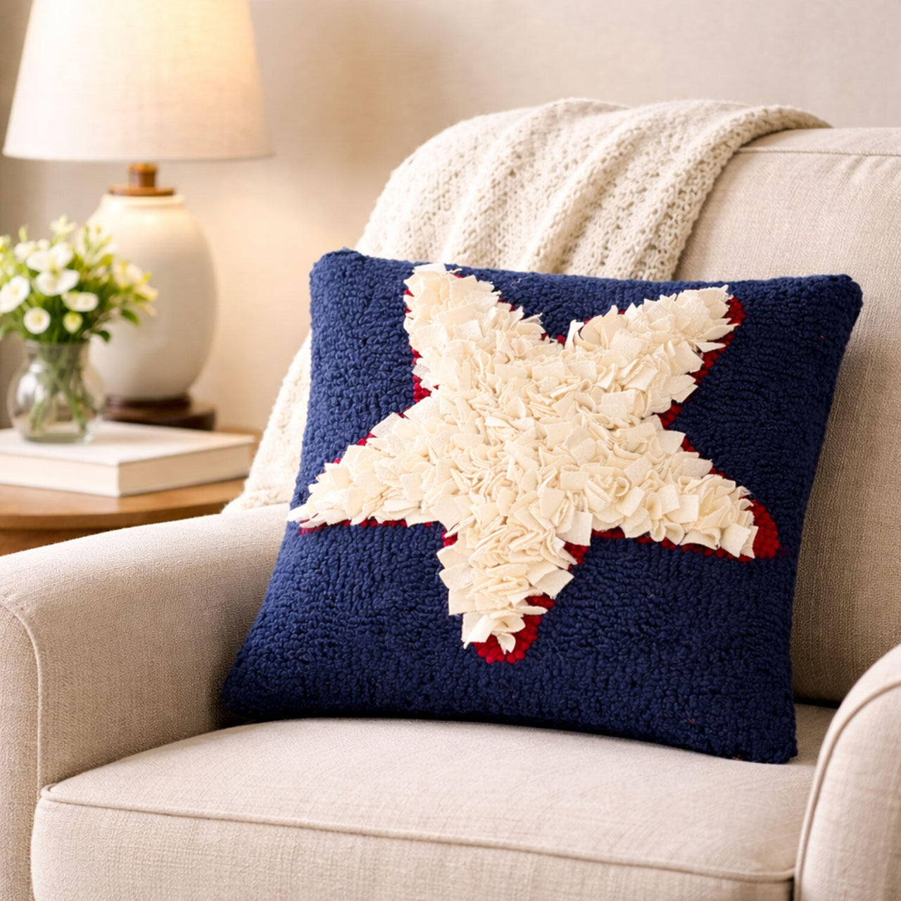 Americana Starshine Proddy And Punch Needle Pillow Kit