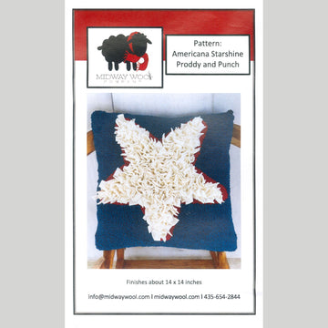 Americana Starshine Proddy And Punch Needle Pillow Kit