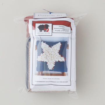 Americana Starshine Proddy And Punch Needle Pillow Kit
