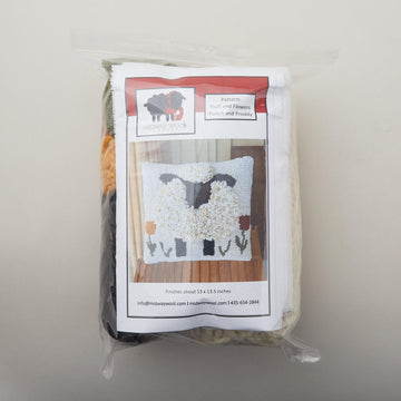 Fluff and Flowers Proddy And Punch Needle Pillow Kit