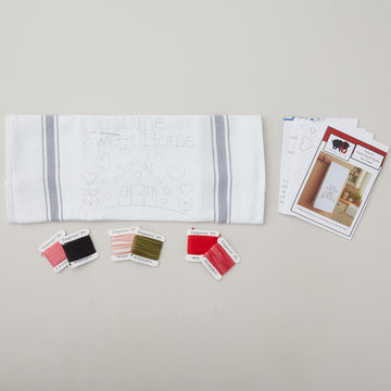Home Sweet Home Embroidery Towel Kit