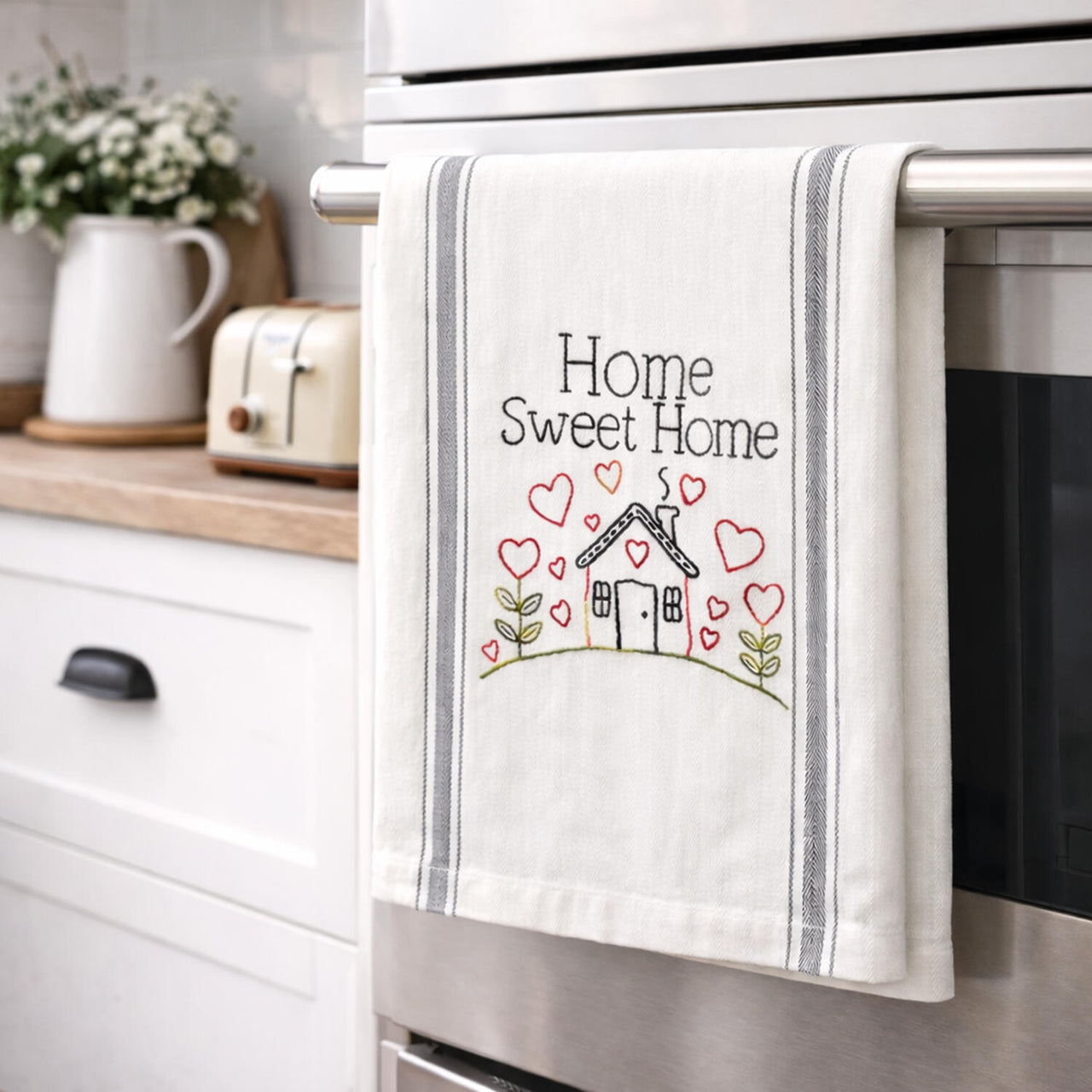 Home Sweet Home Embroidery Towel Kit