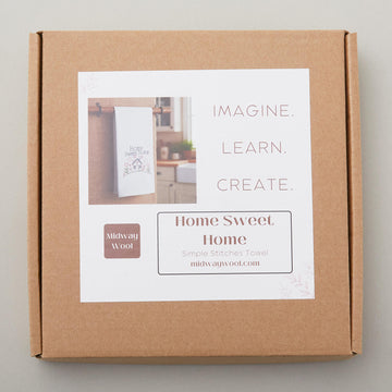 Home Sweet Home Embroidery Towel Kit