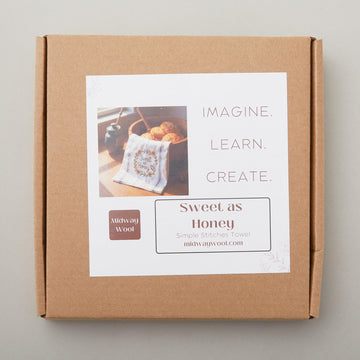Sweet As Honey Embroidery Towel Kit