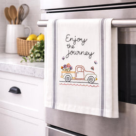 Enjoy The Journey Truck Embroidery Towel Kit
