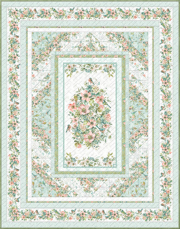 Mint Crush Twin - Blue Free Quilt Pattern