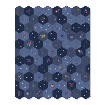 Missouri Star Honeycomb Indigo Fabric Quilt Kit