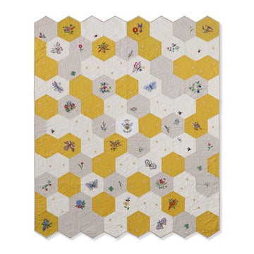 Honeycomb Golden Fabric Quilt Kit