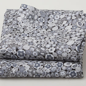 Gustav Klimnt - Circles Rocks Pewter Metallic Yardage 2 Yard Cut