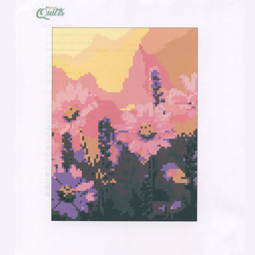 Sunset Wildflowers Pixel Quilt Kit