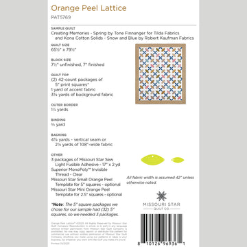 Orange Peel Lattice Quilt Pattern by Missouri Star