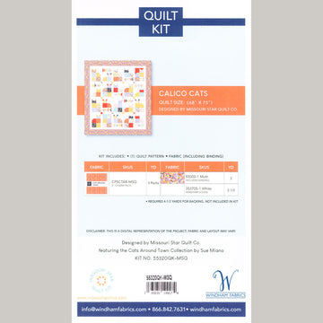 Missouri Star Cats Around Town Calico Cats Quilt Kit