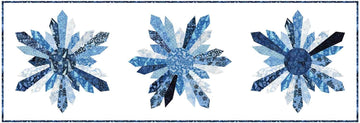 Missouri Star Frosted Wishes Batik Shimmering Snowflake Table Runner Kit