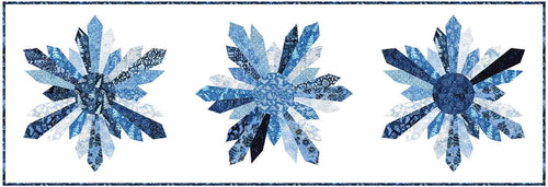 Missouri Star Frosted Wishes Batik Shimmering Snowflake Table Runner Kit