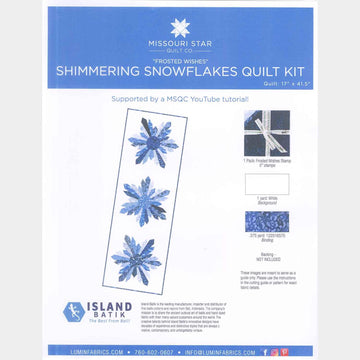 Missouri Star Frosted Wishes Batik Shimmering Snowflake Table Runner Kit