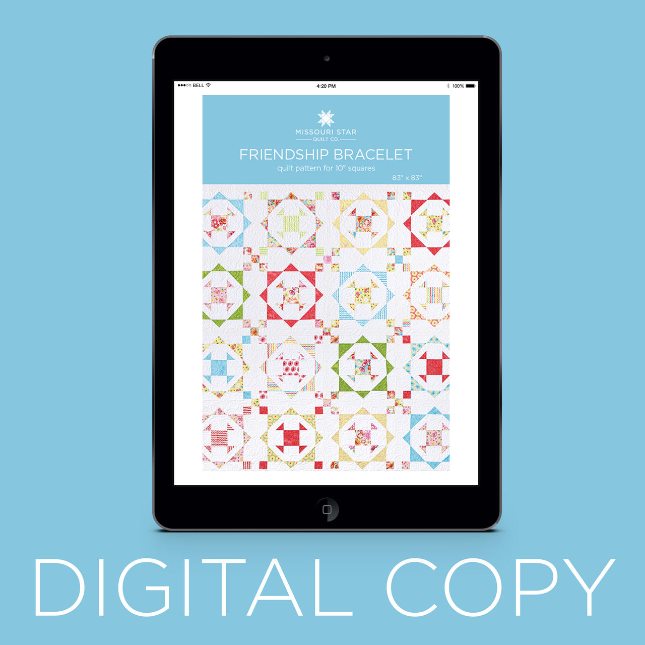 Digital Download - Friendship Bracelet Quilt Pattern by Missouri Star