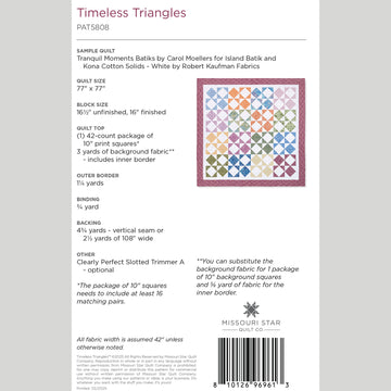 Digital Download - Timeless Triangles Quilt Pattern by Missouri Star