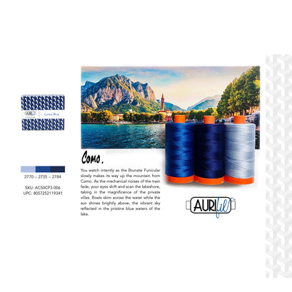 AURIfil™ Color Builder Thread of the Month - Month 6 Como Blue