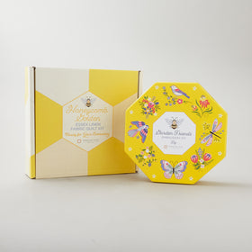 A Golden Bundle - Garden Friends Embroidery Kit PLUS Honeycomb Golden Quilt Kit