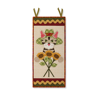 Hat on a Cat Door Banner Kit - Sunflowers